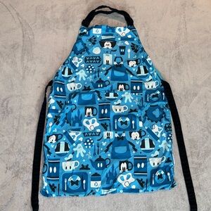 Disney Parks Mickey Mouse Kitchen Pattern‎ Blue Chef Apron - Adult Size